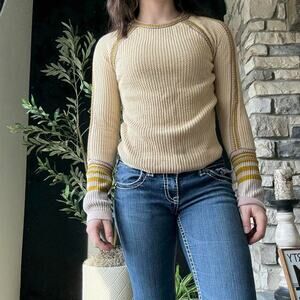 Mystree size small spring knit boho long sleeve top size small